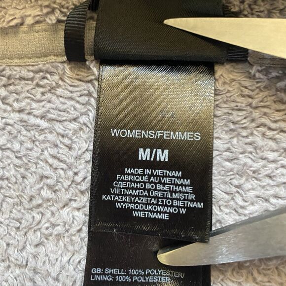 THE NORTH FACE M Gray Osito II Women Full Zip Fuzzy Soft High Pile Fleece Jacket - Picture 11 of 16